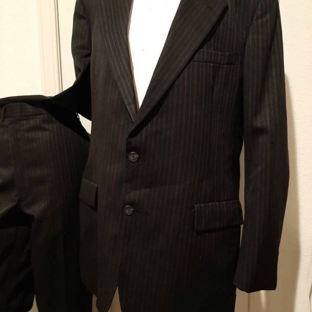 Lanvin Charcoal Pinstripe Men's Suit